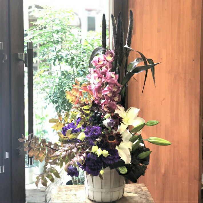 御花 申し合わせ 花 可愛らしい 生まれ落ちる日 お祝 開店祝賀会 プレゼントトルコキキョウ 薔薇 さ百合 ひまわり 今めかしい な 秋 の 取りあわせる 貨物輸送無料 【花匠美ブランド名】