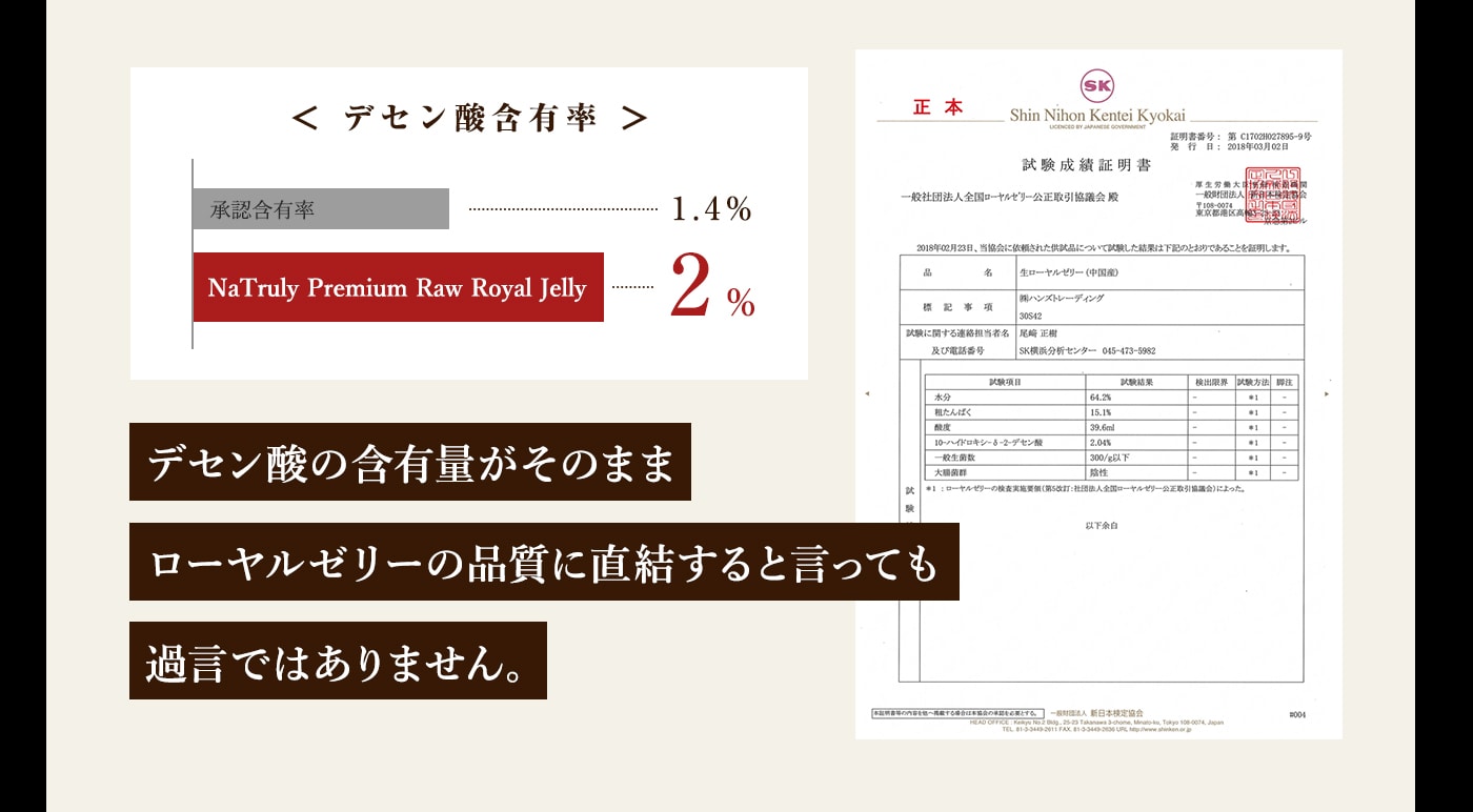 【デセン酸2%】生ローヤルゼリー100g【充填工場より直送クール冷蔵】