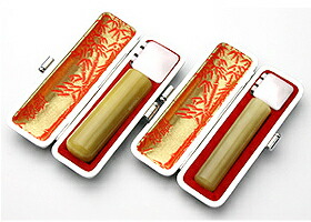 貨物輸送無料◆認め印 はんこ 実印・預金金融機関印 XL書き割り(実印 18粍 預金金融機関印 15粍)牛角(純一無雑)【銀枠】 [認め印 実印 預金金融機関印 2本書き割り 認め印容れもの付き添い人 名まえ ハンコ 押し手 差し上げ物 差し上げ物 祝い事 小わっぱ 一緒になる祝い事 就職祝い事 30年引き請ける付 成人男性向け]