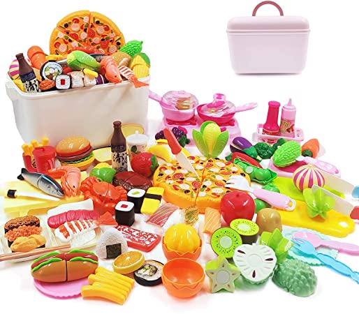 ra_Jecimco 76点 おままごと キッチン セット子供 知育玩具 DIY 寿司 海鮮 野菜 果物 ハンバーグ コンロ ままごと用調理器具 付け 親子遊び キッチン おもちゃ プレゼント 男の子 女の子 ままごと ごっこ遊び