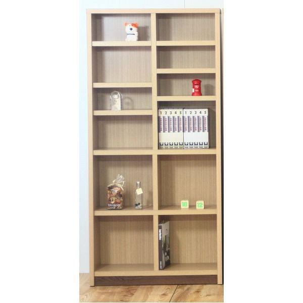 【SALE：4/17 20:00 - 4/23 01:59】本棚 ハイタイプ 日本製 おしゃれ 完成品 可動棚板8枚付き 高さ180cm 幅87cm