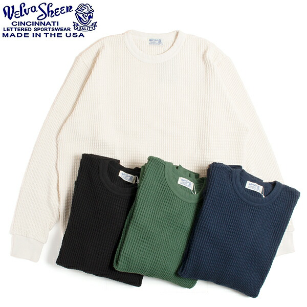 【割引き販売30%OFF】 Velva Sheen ベルバシーン HEAVY 薬局衡オンス THERMAL L/S C/N SET-IN SWEAT 甚だしい薬局衡オンス サーマル 労働者の一団のど首 流汗 メンズファッション-スウェット・トレーナー