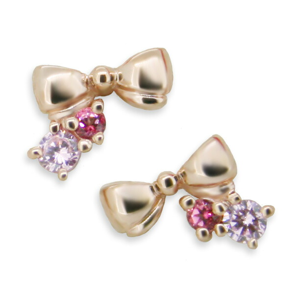 【夏SALE】プライベートレーベル Private Label ピアス レディース リトル リボン ピンクトパーズ CZ シルバー ジュエリー アクセサリーピアス【送料無料】【SS4】【在庫あり】【ラッピング袋無料】【メッセージカード無料】【ギフト プレゼント】【現品限り】｜ジュエリー時計通販Sweet tea time