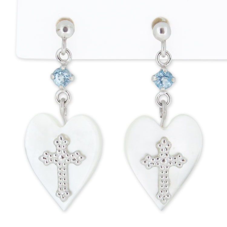 【夏SALE】ピアス レディース K10WG ホワイトゴールド ブルートパーズ 白蝶貝 ハート ジュエリー アクセサリー ピアス MA214301【送料無料】【SS4】【ギフト プレゼント】【在庫あり】【ラッピング袋無料】【メッセージカード無料】|ジュエリー時計通販Sweet tea time