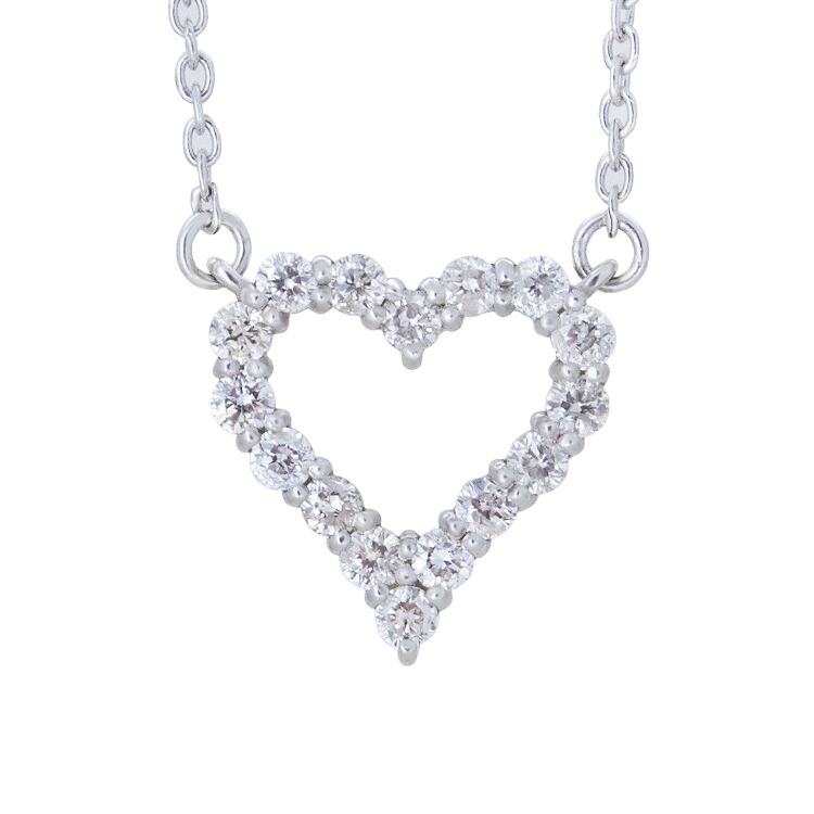 【夏SALE】ネックレス レディース K18WG ホワイトゴールド ダイヤモンド 0.30ct ダイヤ ハート ファッション ジュエリー ペンダント【送料無料】【SS5】【在庫あり】【ラッピング袋無料】【メッセージカード無料】【ギフト プレゼント】|ジュエリー時計通販Sweet tea time