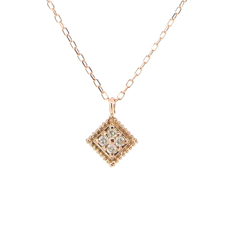 【新生活SALE】ネックレス レディース K10PG / WG ピンクゴールド / ホワイトゴールド ダイヤ 0.03ct ひし型 ジュエリー ペンダント ネックレス MA511471/511253【SS5】【在庫あり】【ラッピング袋無料】【メッセージカード無料】【新生活 ギフト プレゼント】
