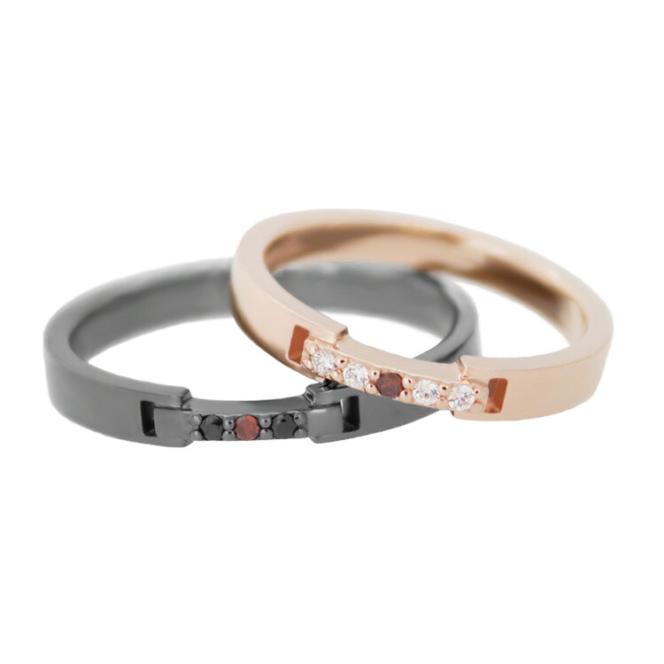 クロストゥーミー ペアリング 指輪 close to me レッドダイヤモンド CZ シルバー アクセサリー カップル ペア リング SR14-019PG SR14-019BK【新生活 ギフト プレゼント】【ラッピング袋無料】【tri】