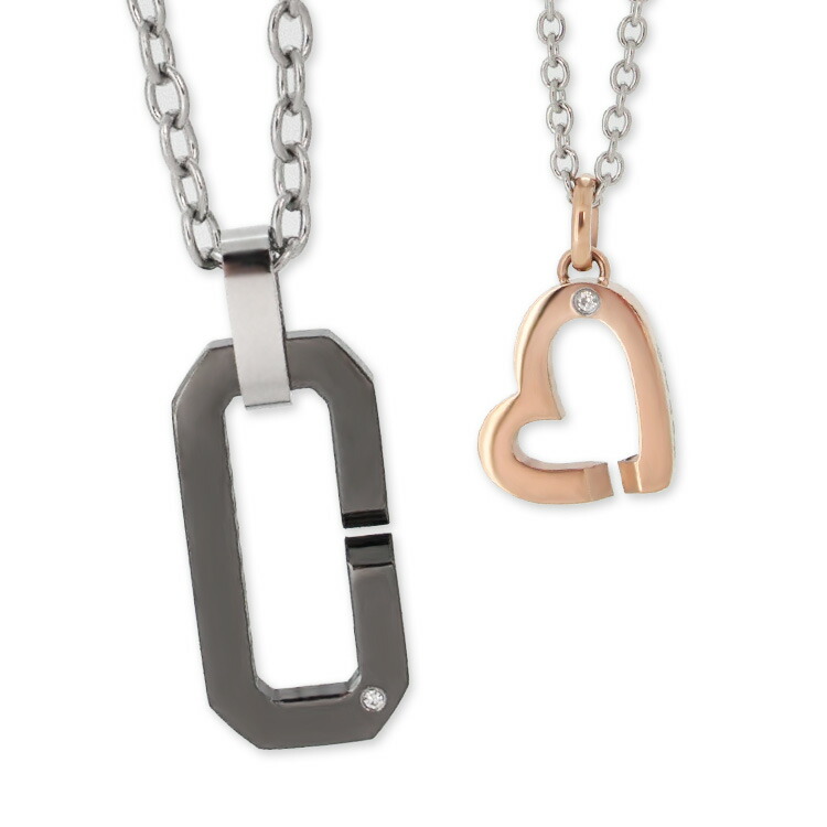 クロストゥーミー エスティー ペアネックレス ステンレス close to me st ハート CZ アクセサリー カップル ペア ペンダント ネックレス SN11-033 SN11-034 正規取扱店【新生活 卒業 入学 入社 ギフト プレゼント】【ラッピング袋無料】【tri】【5p5s】