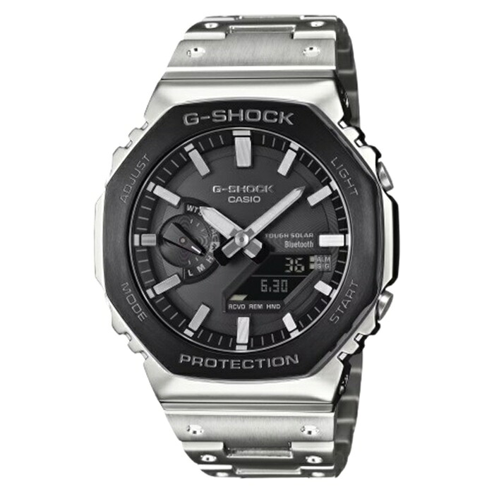 カシオ Gショック 腕時計 メンズ CASIO G-SHOCK ジーショック 時計 ソーラー ウオッチ フルメタル GM-B2100BT-1AJF 山形カシオ Made in Japan 国内正規品【送料無料】【ギフト プレゼント】【ラッピング袋無料】【10s】｜ジュエリー時計通販Sweet tea time