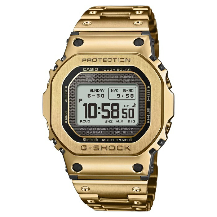 カシオ Gショック 腕時計 メンズ CASIO G-SHOCK FULL METAL ジーショック フルメタル 時計 電波ソーラー Bluetooth ウオッチ GMW-BZ5000GD-9JF 山形カシオ Made in Japan 国内正規品【送料無料】【ギフト プレゼント】【ラッピング袋無料】【10s】｜ジュエリー時計通販Sweet tea time