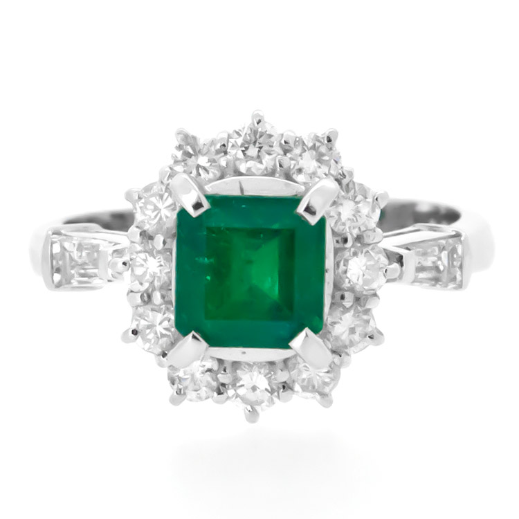 楽天市場】pt900 エメラルド ダイヤモンドリング 【送料無料】【刻印