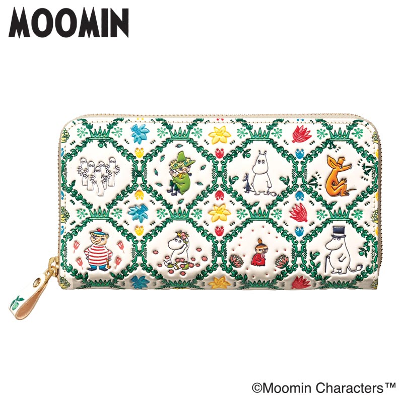 ムーミン 財布 MOOMIN ムーミン谷と仲間たち 浅草文庫 牛革製長財布 レディース iei-50696【新生活 ギフト プレゼント】