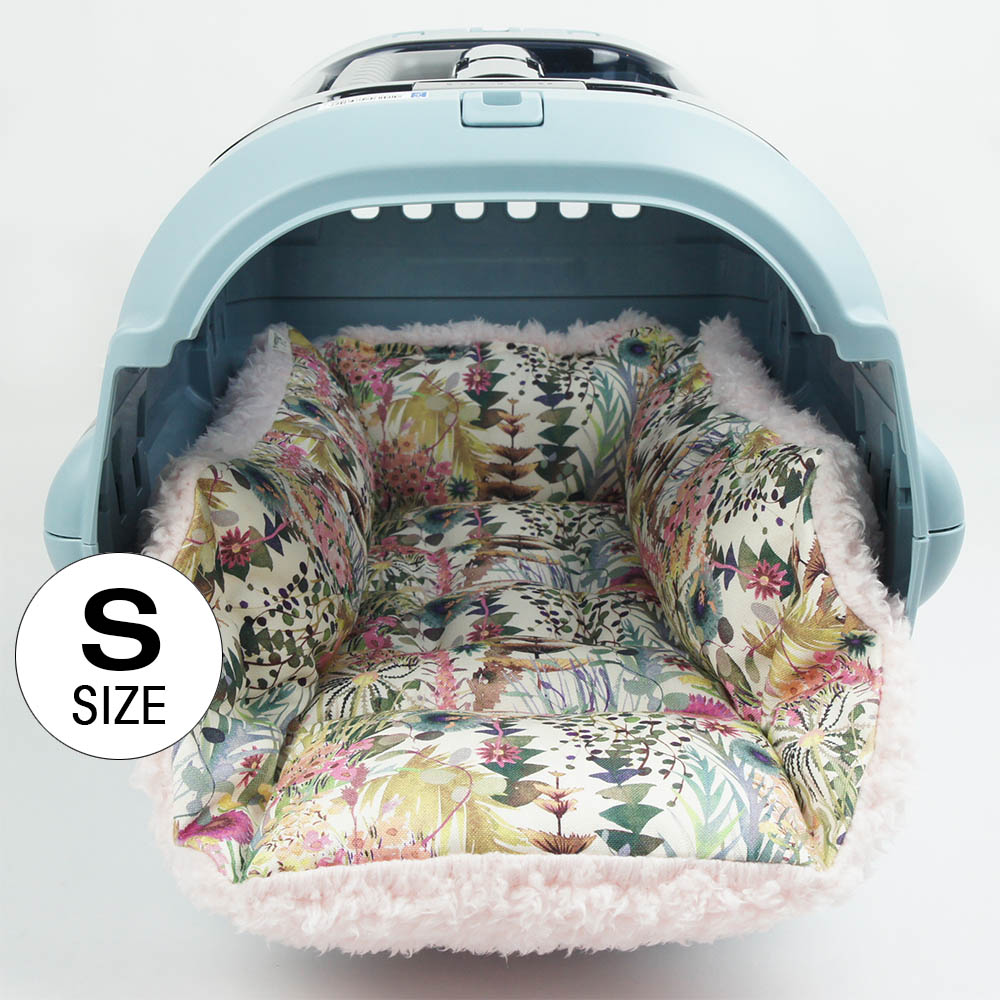 【楽天市場】【限定品】ペットが喜ぶ キャリークッションベッド リバティプリントファー 11号帆布Tresco Sサイズ / ヘレンズ ペット