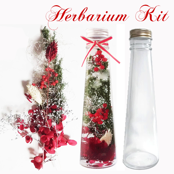 楽天市場 ハーバリウム クリスマス キット クリスマスプレゼント クリスマスツリー さくら 送料無料 1本分 選べる15色 花材 セット ハーバリウム スターターキット ボトル ピンセット オイル 花材 瓶 プリザーブドフラワー ハーバリウムキット セット お家時間 ハー