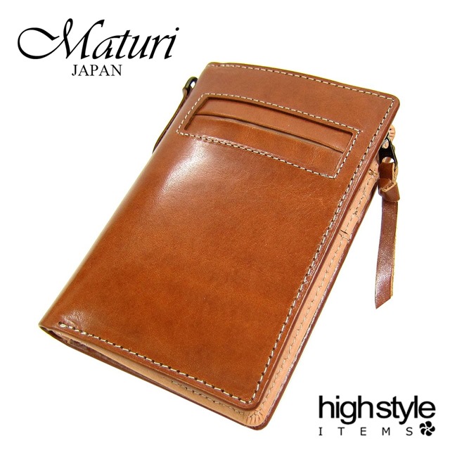二つ折り紙入れ 真っただ中大きさ メンズ レディース 本革 Maturi プッチーニ イタリアンなめし革 L字ジッパー 二つ折り紙入れ★差し上げ物 差し上げ物 ご機嫌表現スタイル