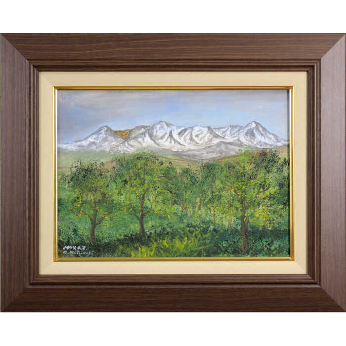 楽天市場】絵画 繁野三郎 水彩画 『円山』 木 林 自然 雪 風景