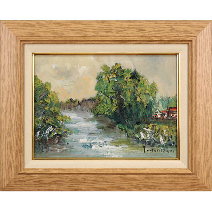 渡辺祐一郎『風景』油彩画【真作保証】 絵画 渡辺祐一郎『風景』油彩画【真作保証】 絵画の通販 by 北海道