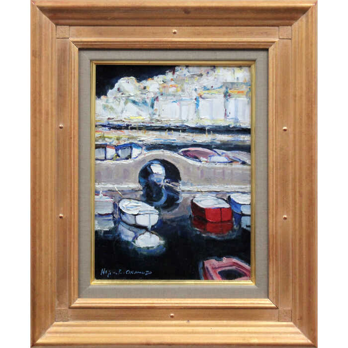 楽天市場】油彩画 岡本半三 「舞妓」 F3号 額付き 油絵 真筆 肉筆画