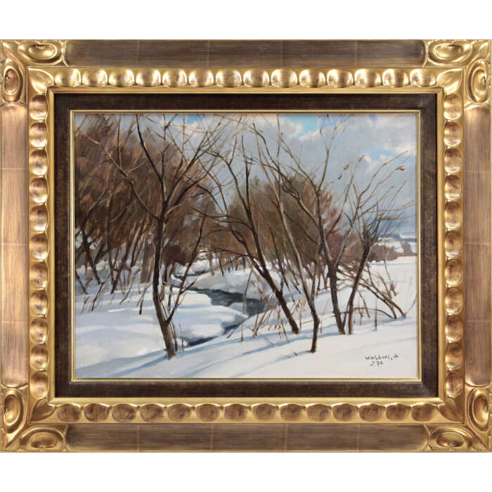 平間正造『裏大雪』油彩画【真作保証】 絵画 平間正造『裏大雪』油彩画【真作保証】 絵画