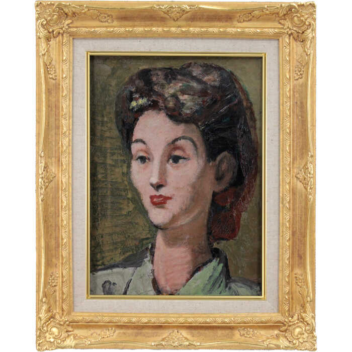 楽天市場】絵画 碓井正人 油絵・油彩画 『帽子の女』 人物 美人