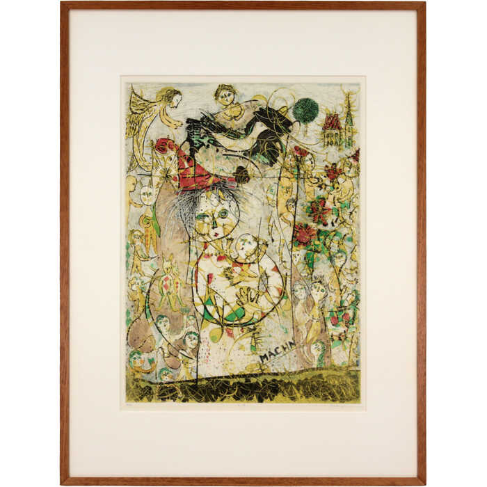 楽天市場】渋谷 栄一「鳥とステンドグラス」銅版画 春陽会会員 日本