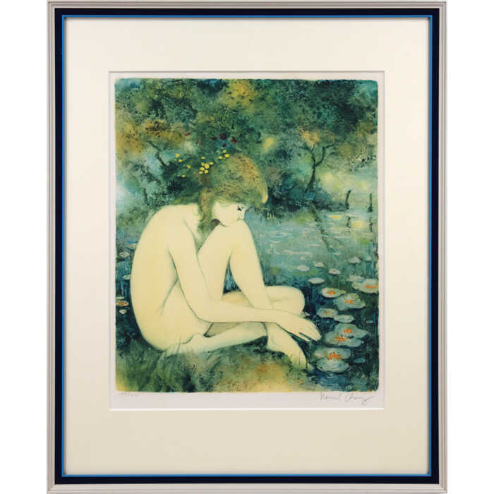 楽天市場】ベルナール ・ シャロワ 「 黒い襟の若い娘 」 リトグラフ