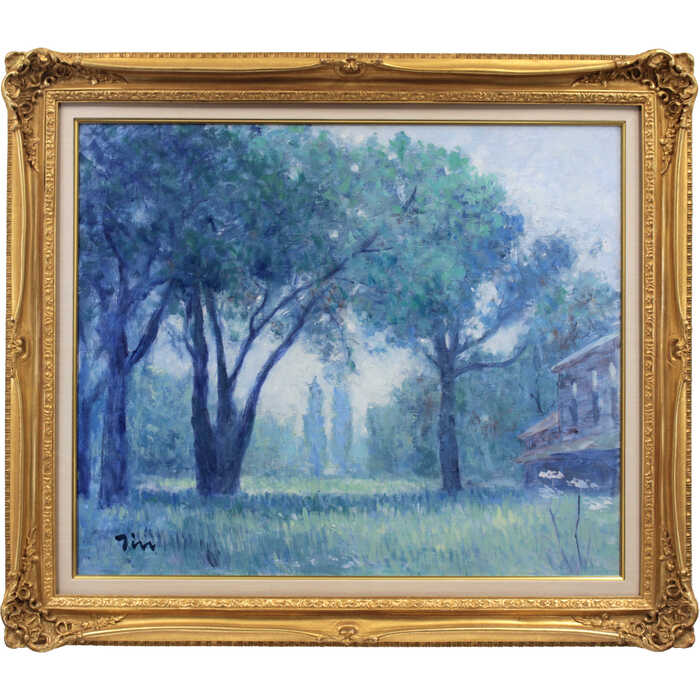 楽天市場】伊藤 仁「北海道庁之池」油絵・F6号 札幌の古い建物、風景を