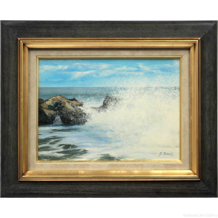 薄井義 油絵・油彩画 『波濤』 一点物 絵画|北海道画廊 店