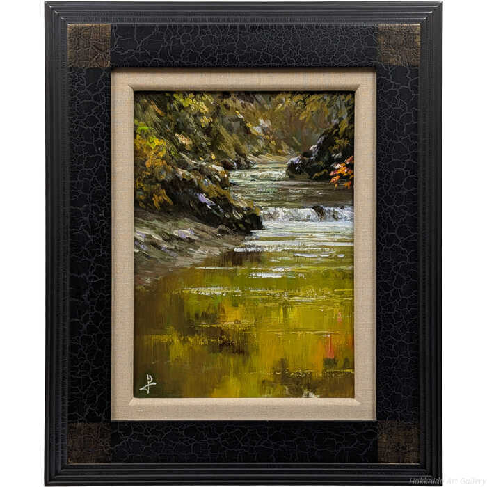 油彩画　アジサイ　長岡卓 油彩画 アジサイ 長岡卓