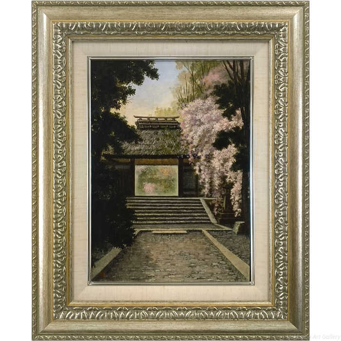 中村晴信 油絵・油彩画 『法然院 幻想』 一点物 絵画｜北海道画廊 店