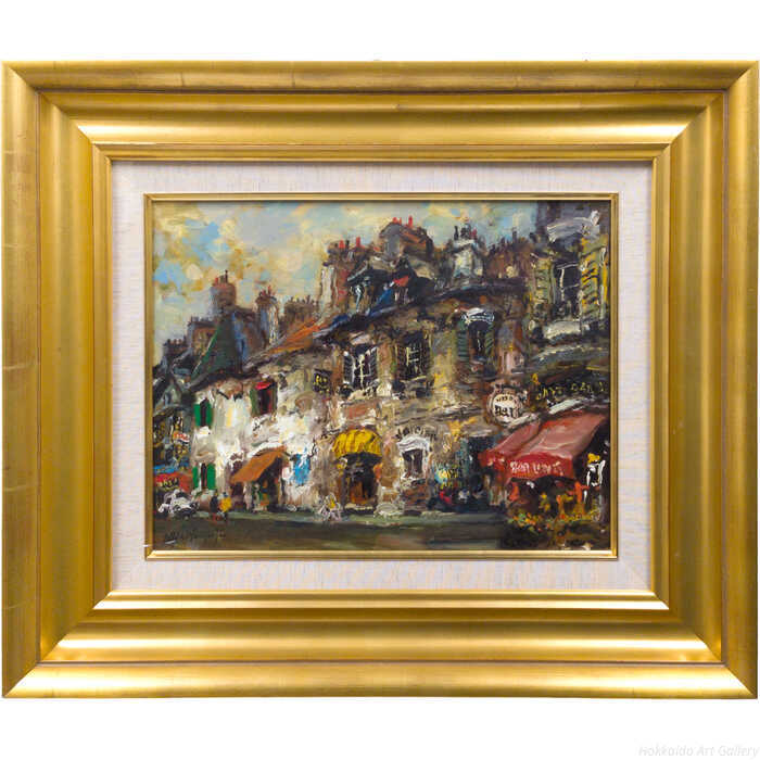 山本彪一 油絵・油彩画 『パリ郊外』 一点物 絵画｜北海道画廊 店