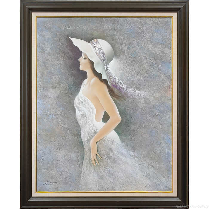 大きいサイズ 大きい絵 著名画家の一点物 中原脩 油絵・油彩画 『風』 絵画|北海道画廊 店