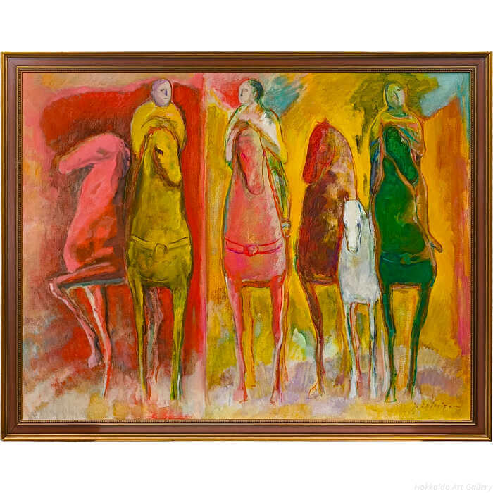 楽天市場】絵画 山岸正巳 パステル画 『白馬』 動物 馬 優しい 穏やか