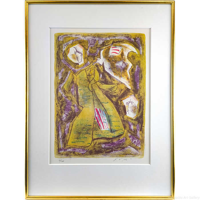 脇田和 リトグラフ 版画 『鳥の歌シリーズE』 絵画|北海道画廊 店