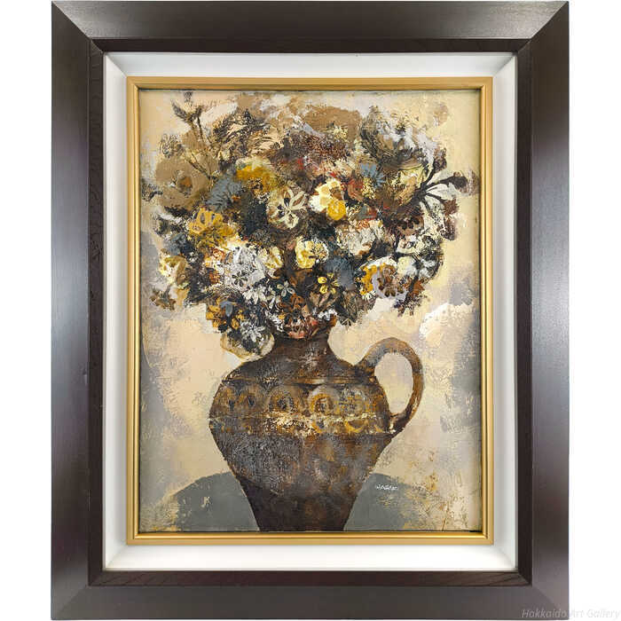 稲垣昌紀 油絵・油彩画 『北の花』 一点物 絵画|北海道画廊 店