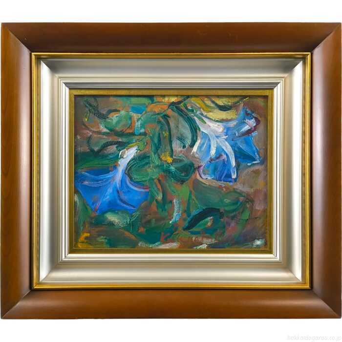 上野山清貢 板に油彩 『花』 一点物 絵画|北海道画廊 店