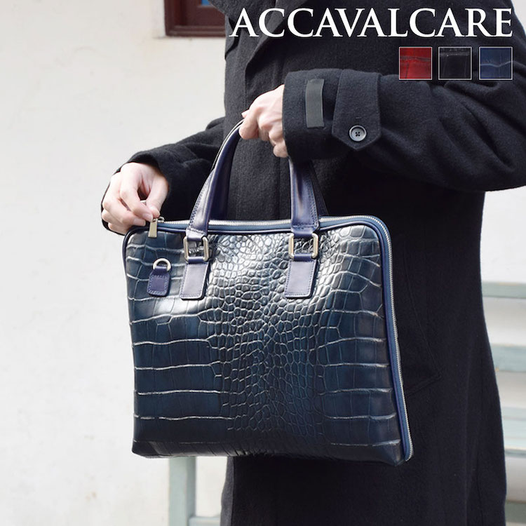 Accavalcare アッカヴァルカーレ イタリア製 本革 ハンドバッグ メンズ 肩掛け 高級 レザー イタリア ブランド プレゼント ギフト ビジネス 軽量 男性 激安通販新作