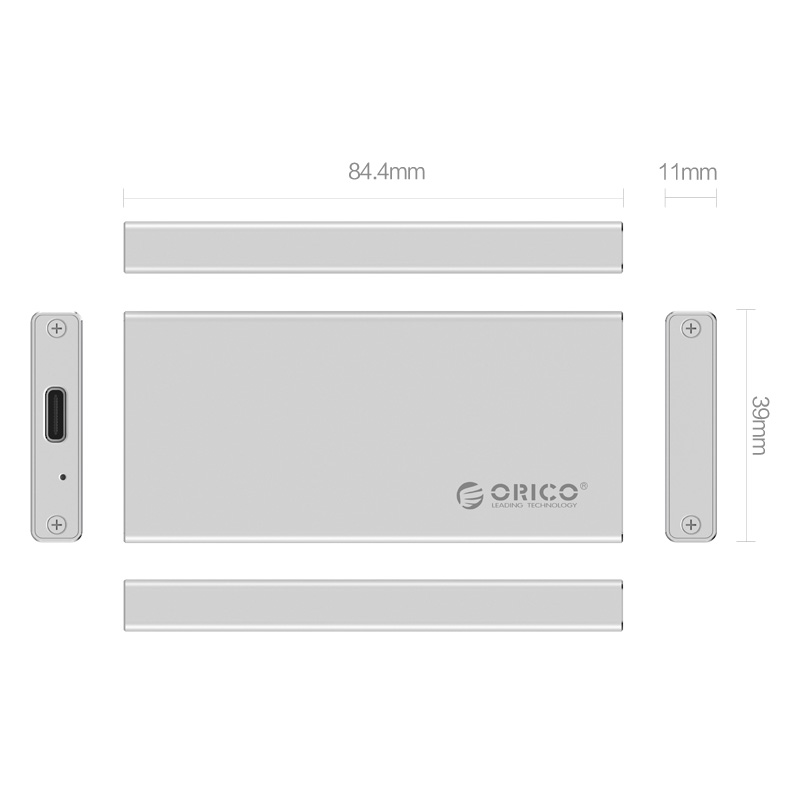 楽天市場 日本正規代理店 オリコ Orico シルバー Msata Ssd Usb3 1 Type C アルミ製 Hddケース Ssdケース Sata3対応 コンパクト Usb3 0 高速 6gbps Mini 外付け ドライブ 軽量 ケース Msa Uc3 Honest