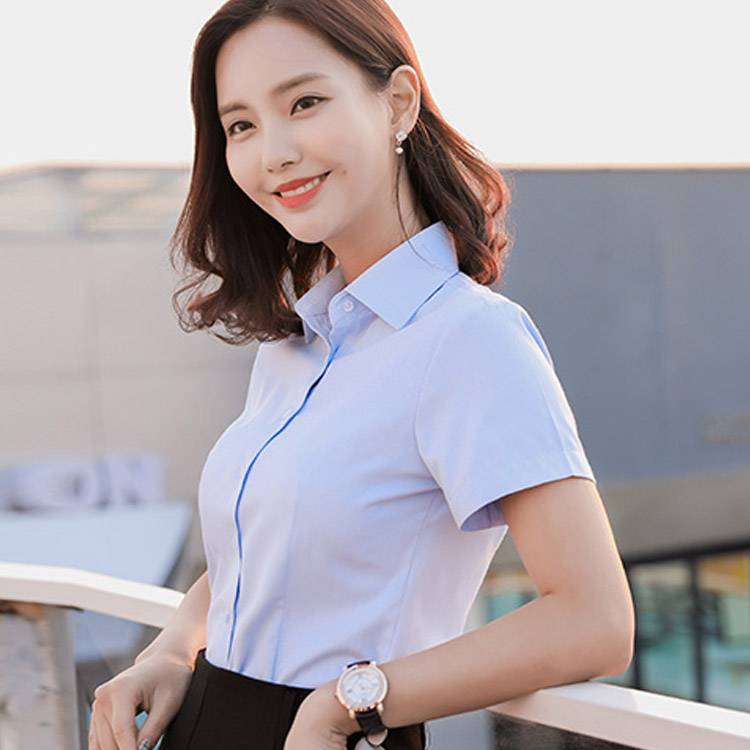 貨物輸送無料 レギュラー色艶 半袖ワイジャージー 花車yシャツ ワイシャツ レディース ワイシャツ 半袖 クールビズ 事務お召し ユニホーム シャツ ブラウス Ol 通勤着 フォーマル 商い リクルート 無地 Foxunivers Com