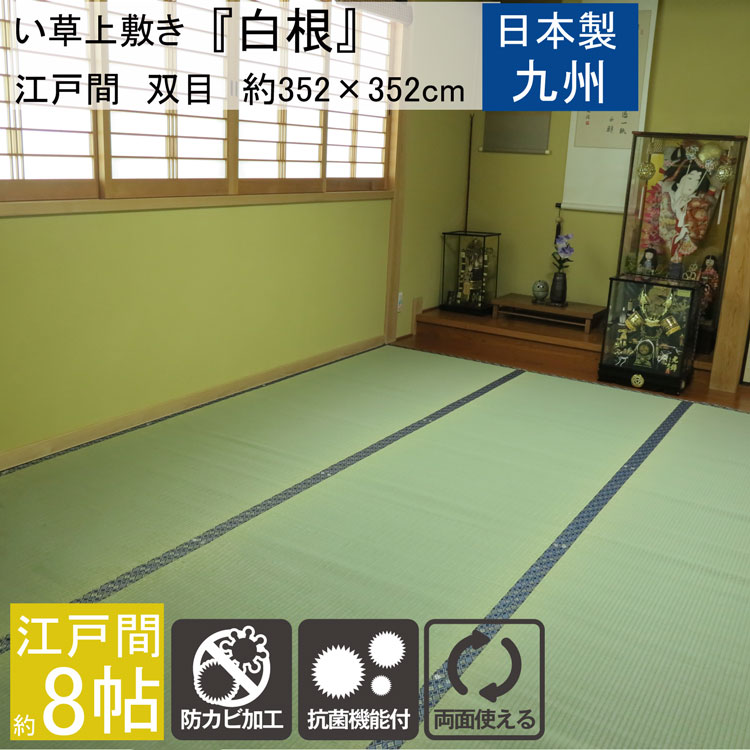 【6/7 23:59まで10％OFFｸｰﾎﾟﾝ】 畳取りまかなう 床材 畳引っ敷き い草 引っ敷き 引っ敷き い草引っ敷き 引っ敷き 白根 日本の首都間 8畳 352×352珊 双目織 上敷き 抗菌 防菌類 リヴァーシブル 畳の上に敷く其の儀 睡眠時間 ごろ寝 ござ ゴザ 畳のリメイク 畳の保護すること