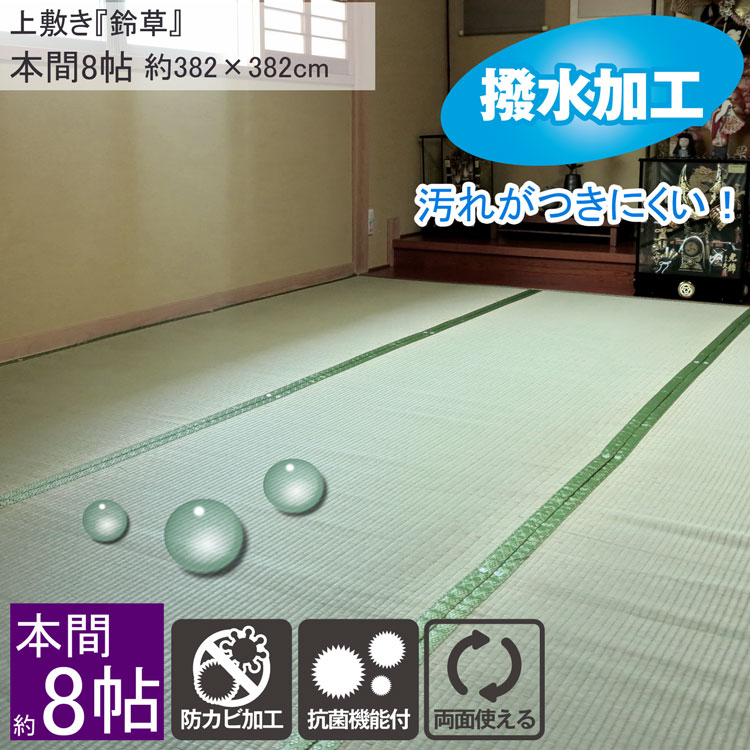 畳カバー 畳マット い草 ラグ カーペット い草ラグ ラグマット 鈴草 本間 8畳 3 3cm 双目織 上敷き 抗菌 防カビ リバーシブル 畳の 上に敷くもの 昼寝 ごろ寝 ござ ゴザ Shoesplaza Ge