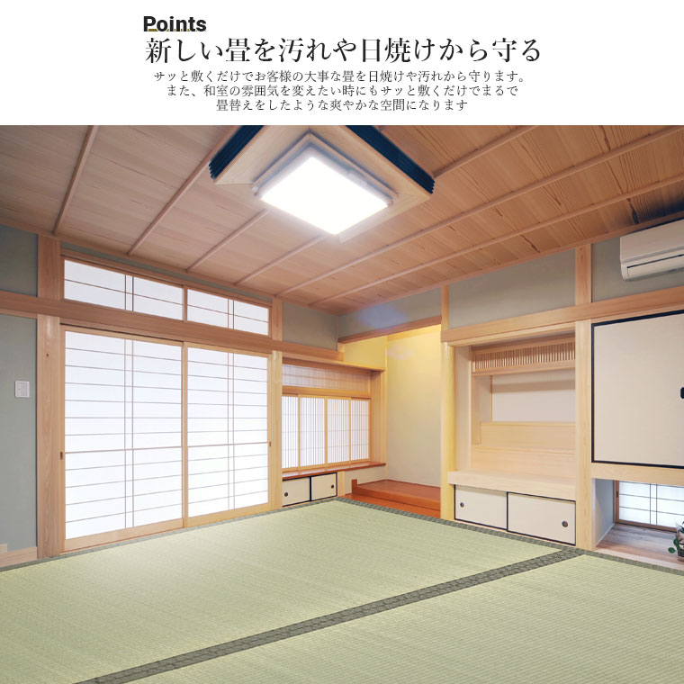 自社一風変わったの緑茶カテキン吹付加工【国産】い草 8畳 364cm×364珊【中京間 8畳】 『別府』茣蓙  生まれながら イ草 引っ敷き 床材 畳の上に敷く其の儀 い草引っ敷き 気どらずに原料品 いぐさ 客座敷 フローリング 除湿  たたみ 緑茶 カテキン ござ 上敷き 畳上敷き