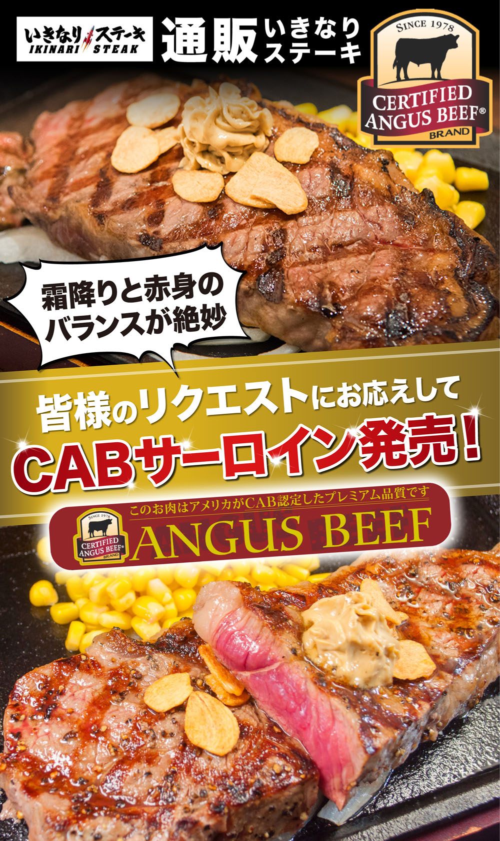 最終決算 ※賞味期限2022年9月12日※CABサーロインステーキ300g×5枚 ステーキソース10g×10袋 牛肉 お肉 肉 いきなり ステーキ 牛  サーロイン fucoa.cl