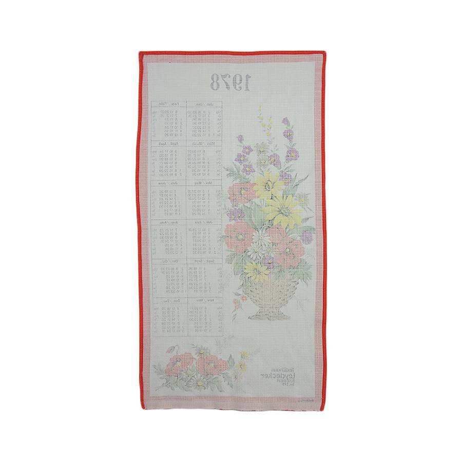 楽天市場 中古 1978年 ドイツ 花 ヴィンテージ ファブリック 布 カレンダー アンティーク インテリア雑貨 異国屋 異国屋