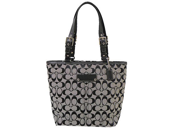 And Writing Coach Reviews Bags Tote Bag F15664 Black X White Hamptons Signature Lunch Outlet Product Las Work Casual