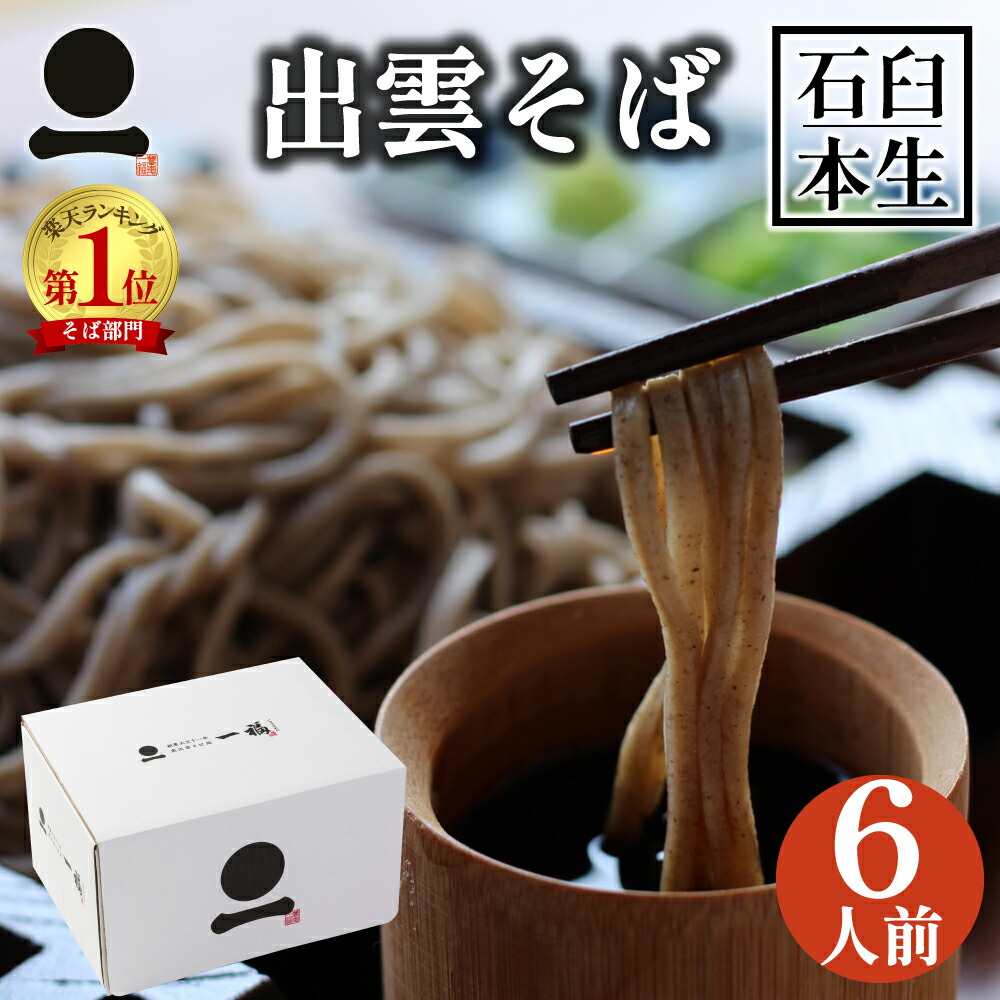 ギフト プレゼント 生そば 高級 食べ物 蕎麦 そば 出雲そば 6人前【石臼挽き本生そば】つゆ付き 石臼挽き 自家製粉 ご挨拶 内祝い 送料無料 お取り寄せ グルメ ざる 贈答用 お祝い 誕生日 長寿祝い 日本三大そば 島根県産 ソバ 奥出雲