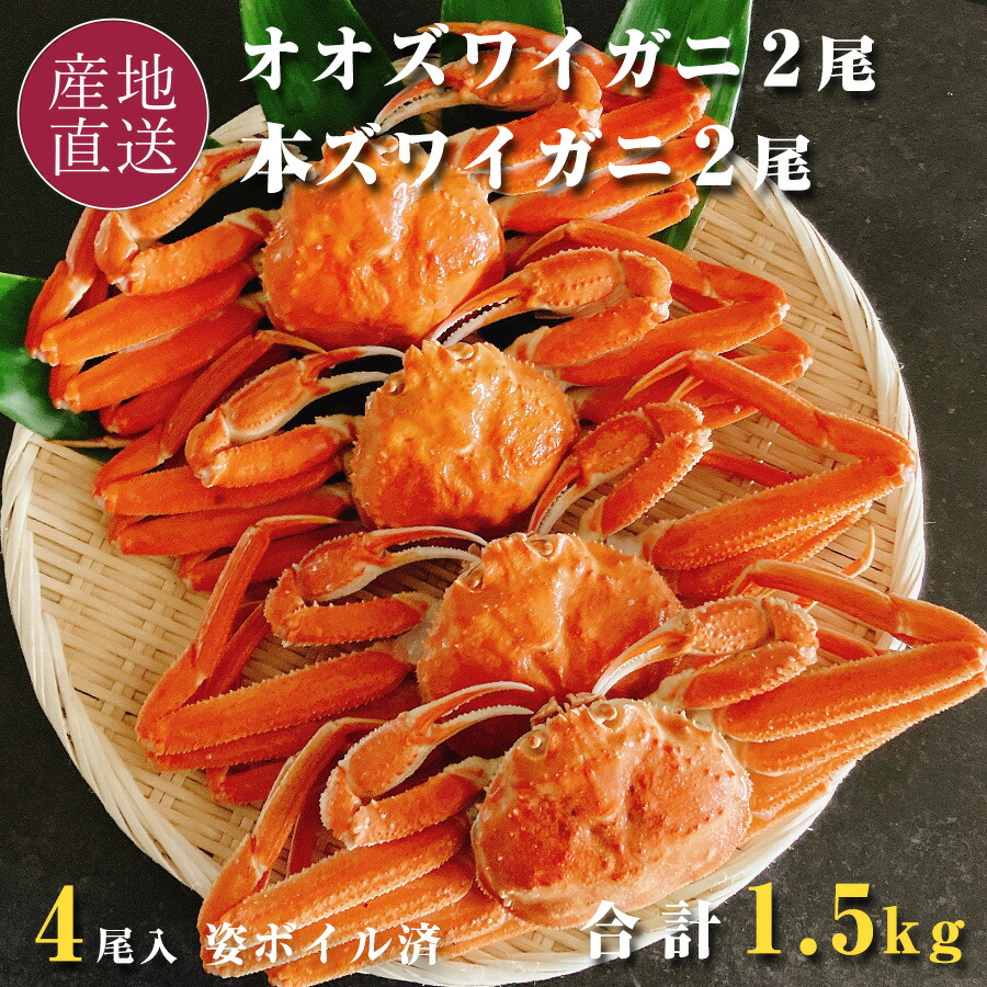 楽天市場】オオズワイガニ 北海道産 姿 ボイル 冷凍 4尾 計1.4kg 楽天市場】オオズワイガニ 北海道産 姿 ボイル 冷凍 4尾 計1.4kg