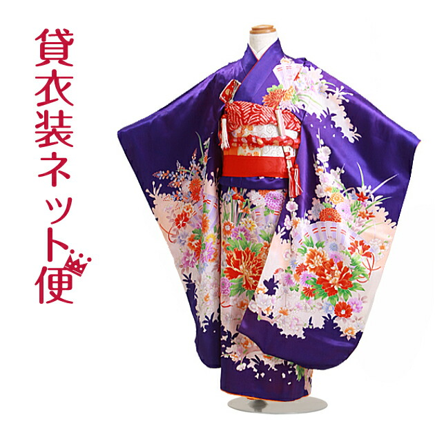 お買い得品♡七五三 7歳 女の子 フルセット 一式 ロイヤルブルー 楽天市場】七五三 着物 7歳 フルセット レンタル 女の子 〔朱色
