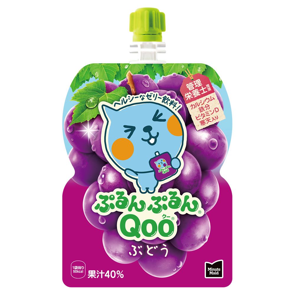 コカ・コーラ ミニッツメイドぷるんぷるんQoo ぶどう 125gパウチ 30本入×1ケース