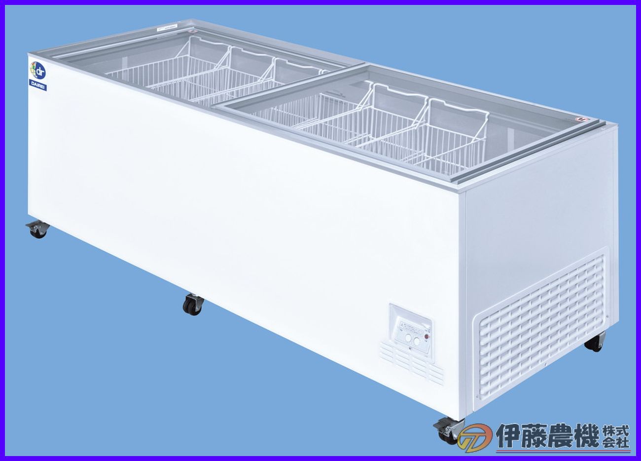ダイレイ 冷凍ショーケース GTX-77e(W) 庫内温度 -20～-30℃ 容量570L 【法人様限定/代引不可/DAIREI】